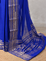 Royal Blue mysore crepe Silk Saree - PBRMJ10G