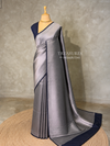 Navy Blue Premium katan Banarasi silk saree - PRAZ14D