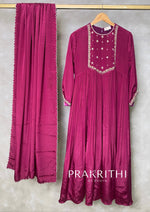 Deep wine salwar set - SNL38