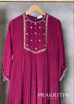 Deep wine salwar set - SNL38
