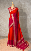 Orange and Rani pink Crepe silk saree- PBRSB4AA