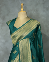 Peacock green Viscose Silk Saree - PBRATH5C