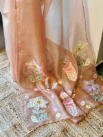 Earthy Peach Pure Organza sareesaree -PBR11A