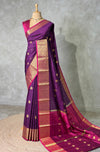 Wine and Magenta semi kanchipuram soft silk saree - PSSN211