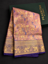 Pink and Blue Tissue Kanchipuram saree- PBRIDEL3
