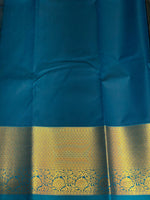 Green and blue silk saree- SS1
