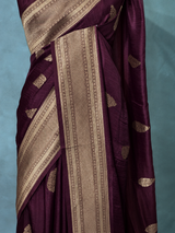 Deep wine Viscose Silk Saree - PBRATH5D