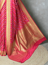 Dark peach Satin silk Saree - PBRKIV6A