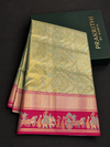 Bluish Green and Rani Tissue Kanchipuram saree- PBRIDEL8