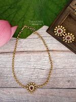 Ruby Bloom Necklace set - JN64