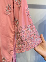 Pink premium velvet salwar set - SLV08