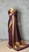 Deep Purple Satin silk Saree - PBRKIV6C