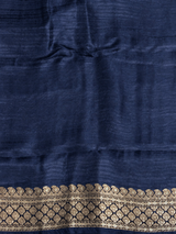Navy Blue Viscose Silk Saree - PBRATH5E