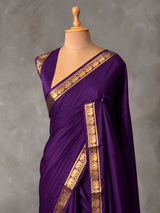 Violet mysore crepe Silk Saree - PBRMJ1M