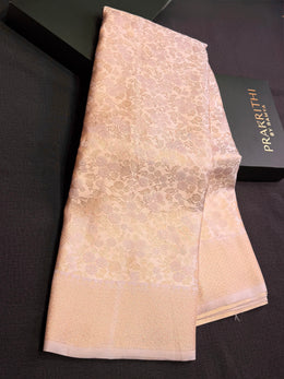 Nude lavender Soft satin brocade Silk Saree - PBRMJ9D