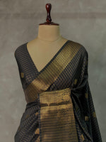 Black banarasi silksaree - AISHCK9