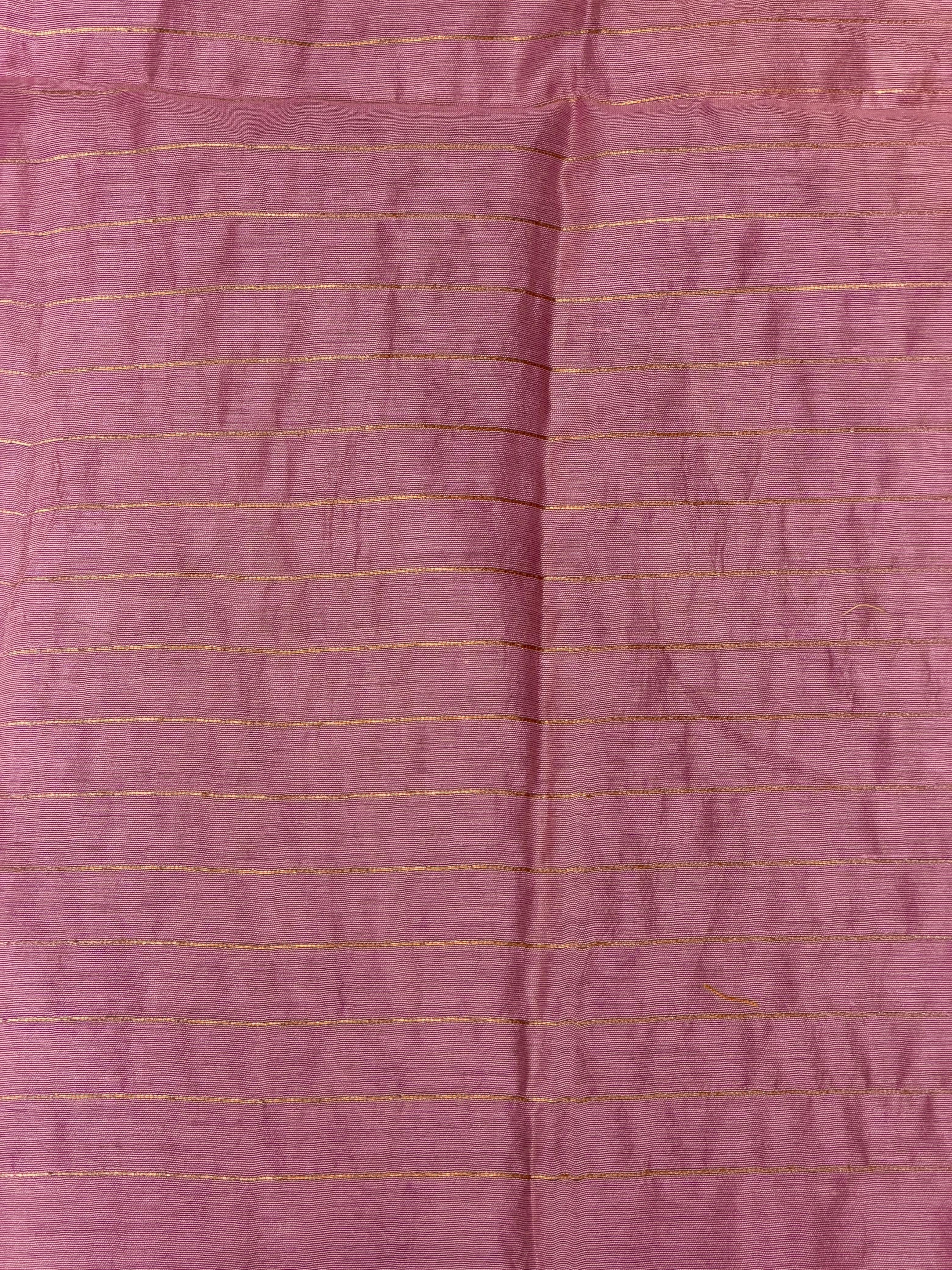 Onion Pink Chanderi silk cotton Jamdani woven saree- PBRJ37