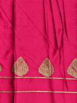 Peachish Pink crape silk saree - PBRNAK2N