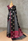 Black semi banarasi Saree - PIH107