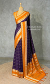 Violet and Yellow Crepe silk saree- PBRSB3E