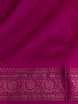 Copper rust and Magenta Silk saree - PBRZU3E