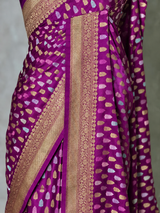 Magenta Satin silk Saree - PBRKIV6B