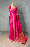 Rani Pink and Red Silk saree - PBRZU14