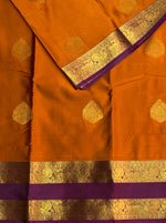 Mustard Yellow and Purple kanchipuram silk saree- PSSR204