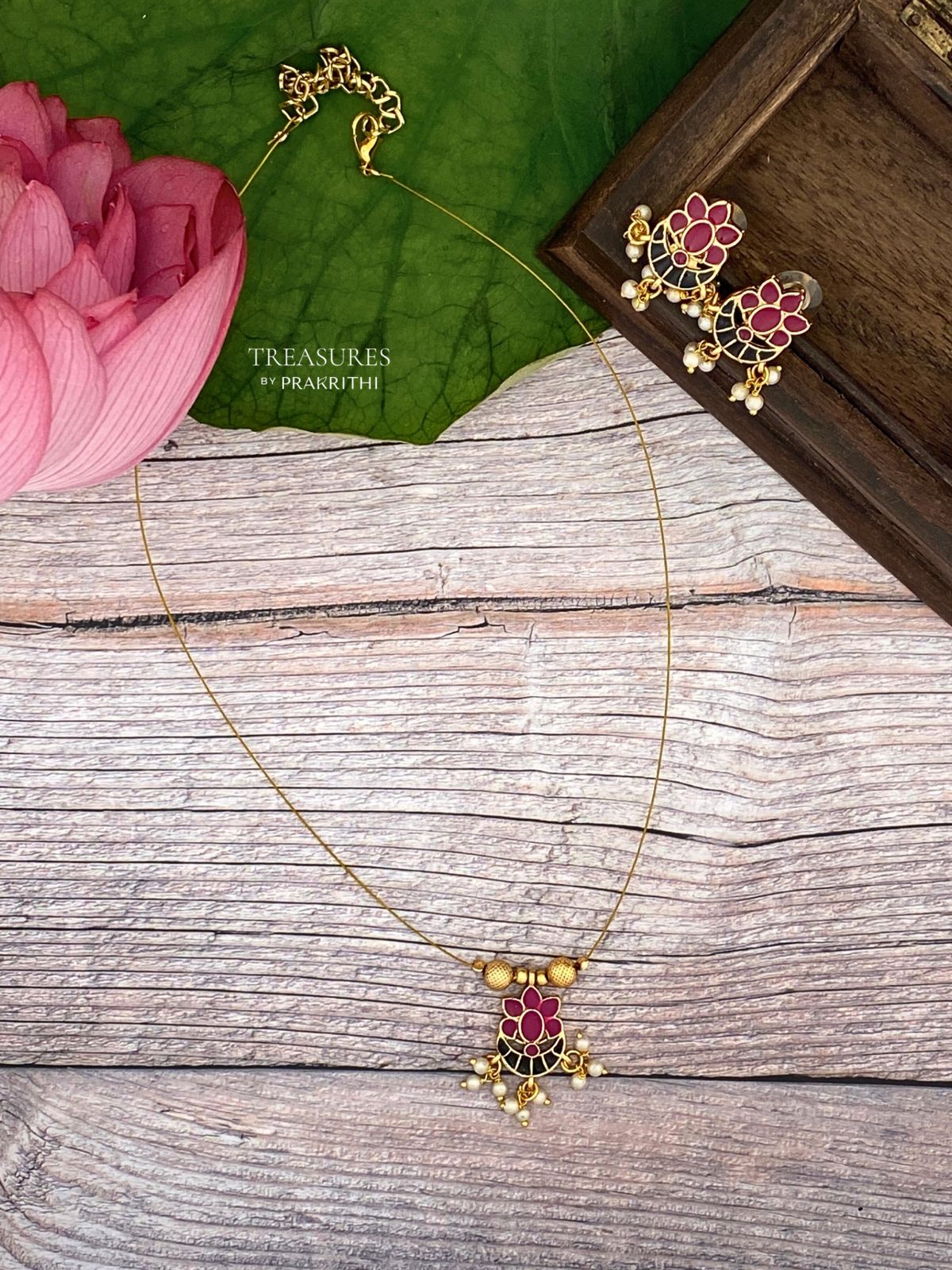 Invisible Lotus Necklace Set-JN61