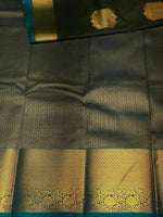 Green and blue silk saree- SS1