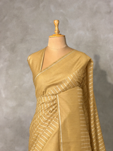 Light Gold semi tusser silk saree - PBRSS2C