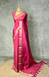 Mauve Pink Pure Viscose Silk Saree - PBRATH4H
