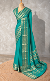 Blue mysore crepe Silk Saree - PBRMJ10D