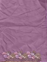 Dark Lavender Organza Designer saree- PBRCK7D