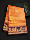 Oranga and Purple Tissue Kanchipuram saree- PBRIDEL5