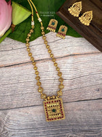 Lakshmi Haaram with square pendant- JH42
