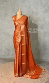 Orange Brocade banarasi saree -MPSB50A