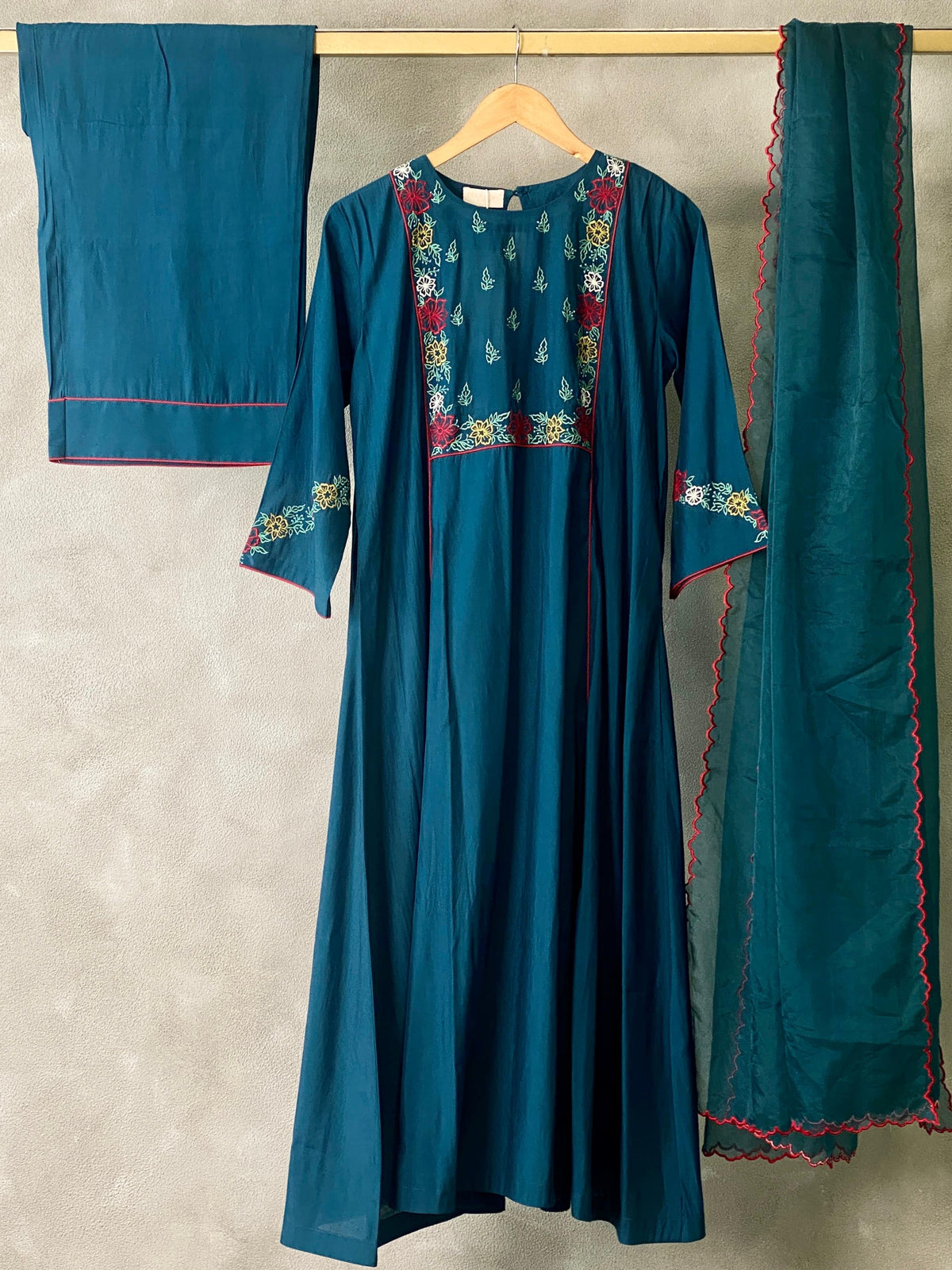 Teal blue salwar set - SNL33