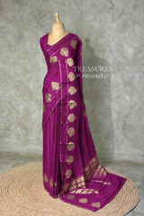 Purple crape silk saree - PBRNAK2C