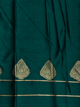 Peacock blue crape silk saree - PBRNAK2K