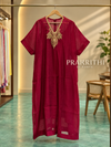 Maroon organza antifit outfit-PBRANTI1