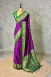 Violet pochampalli silk Saree - PBRKIV4D
