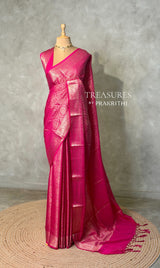 Rani pink Brocade banarasi saree -MPSB50B
