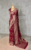Maroon Banarasi Georgette fabric saree- PBRVAR1F