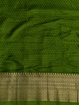 Olive green Georgette fabric saree- PBRVAR1i
