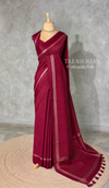 Deep Maroon Chanderi silk cotton saree- PBRNAK4A