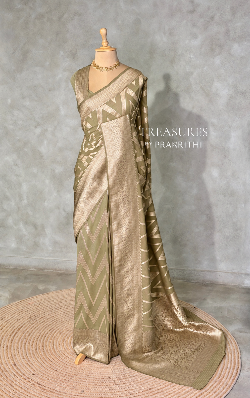 Pastel Green Georgette fabric saree- PBRVAR1L