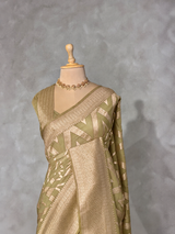 Pastel Green Georgette fabric saree- PBRVAR1L