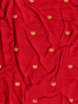 Red Banarasi satin silk saree - PBRMM5N