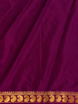 Wine Semi Mysore crepe Silk Saree - PBRMJ4C